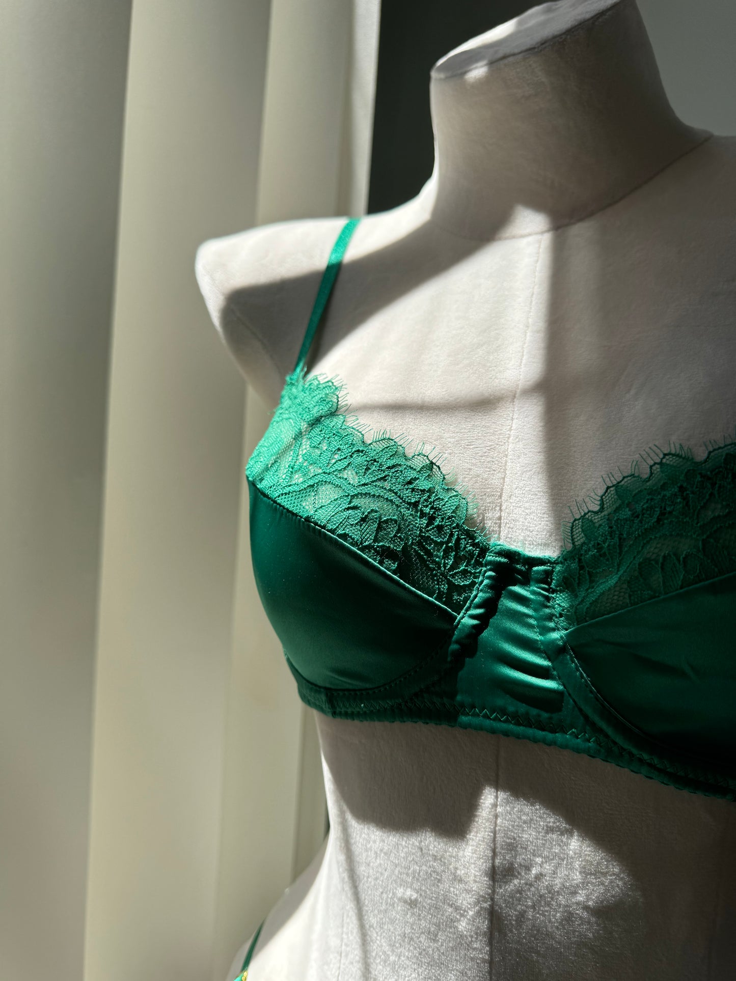 Emerald Green Lace Lingerie Set